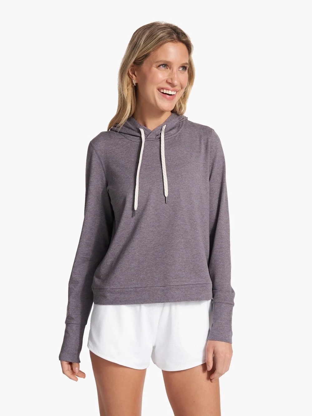 Vuori Halo Essential Hoodie Sawyer Heather DreamKnit Pullover XXS Athleisure